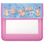 Папка для тетрадей ЮНЛАНДИЯ А5, пластик, 2 отделения, клапан на липучке, "Bunnies", 270968