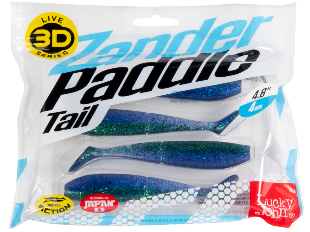 Виброхвосты LJ 3D Series ZANDER PADDLE TAIL 4.8in (12.00)/Z13 4шт.