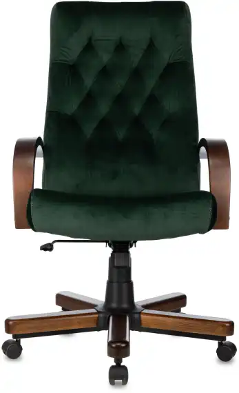 Кресло руководителя Бюрократ T-9928WALNUT Fabric зеленый California 696 крестов. металл/дерево