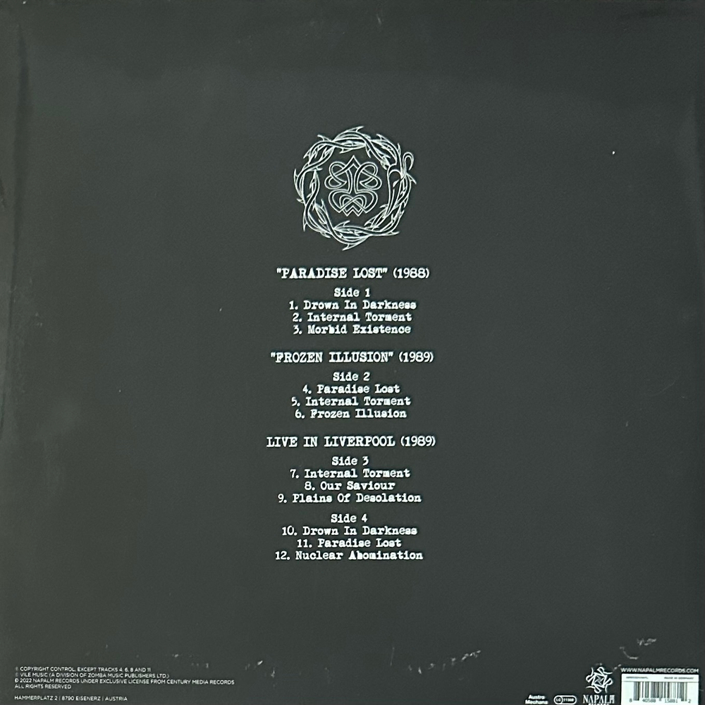 Paradise Lost ‎– Drown In Darkness - The Early Demos 2LP (Австрия 2022г.)