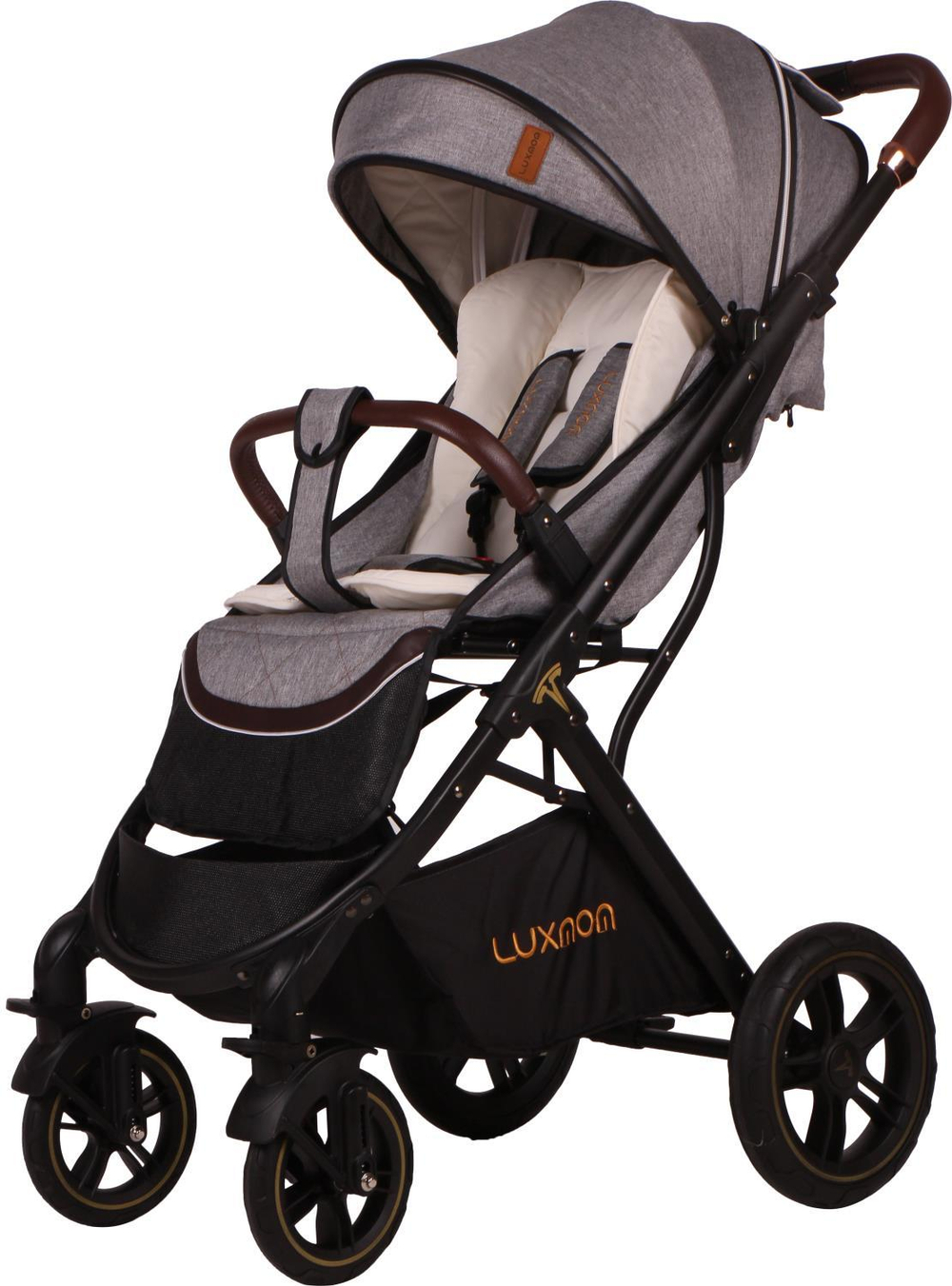 Прогулочная коляска luxmom 609 Серый текстиль