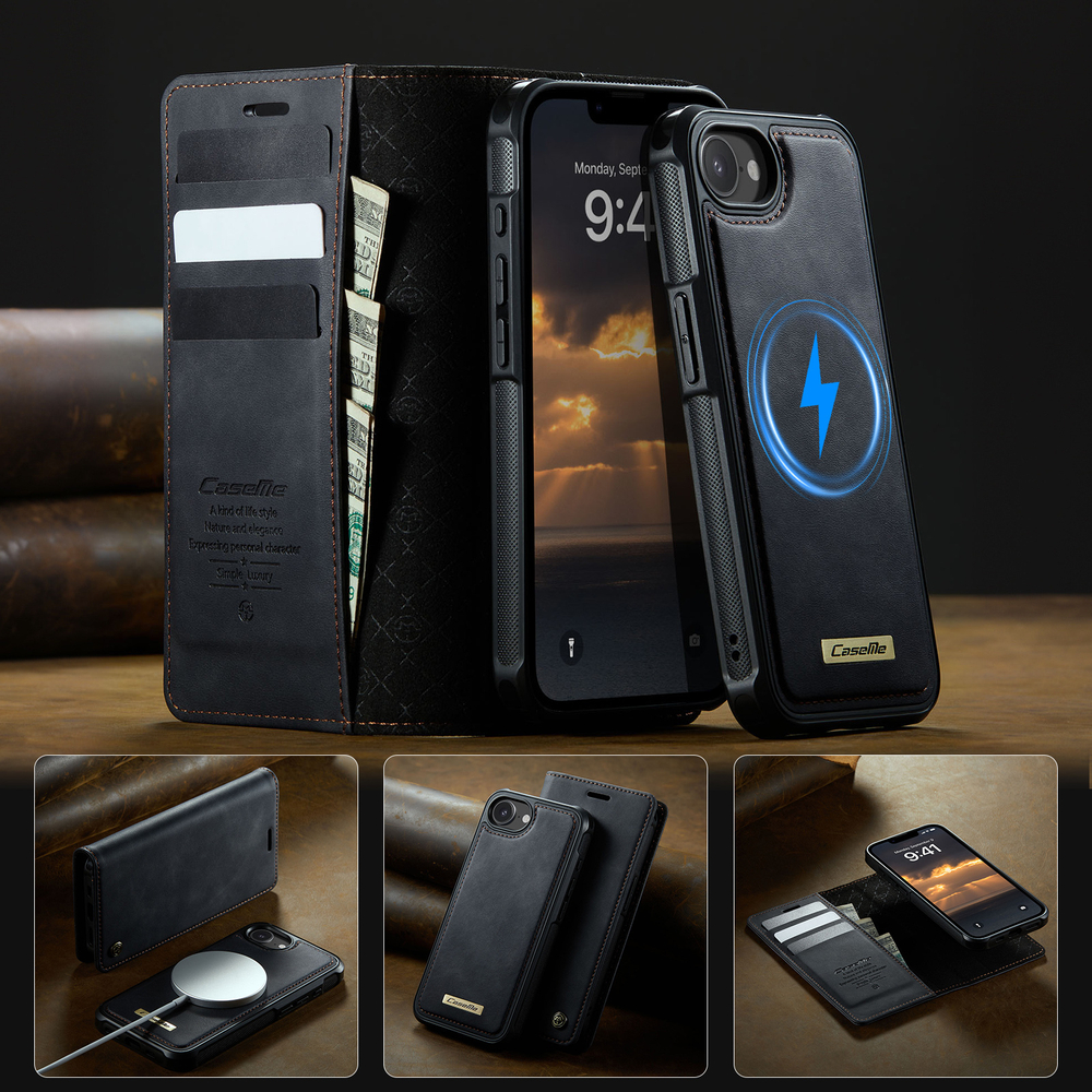 Чехол-кошелек CaseMe 2 in 1 MagSafe iPhone 16E