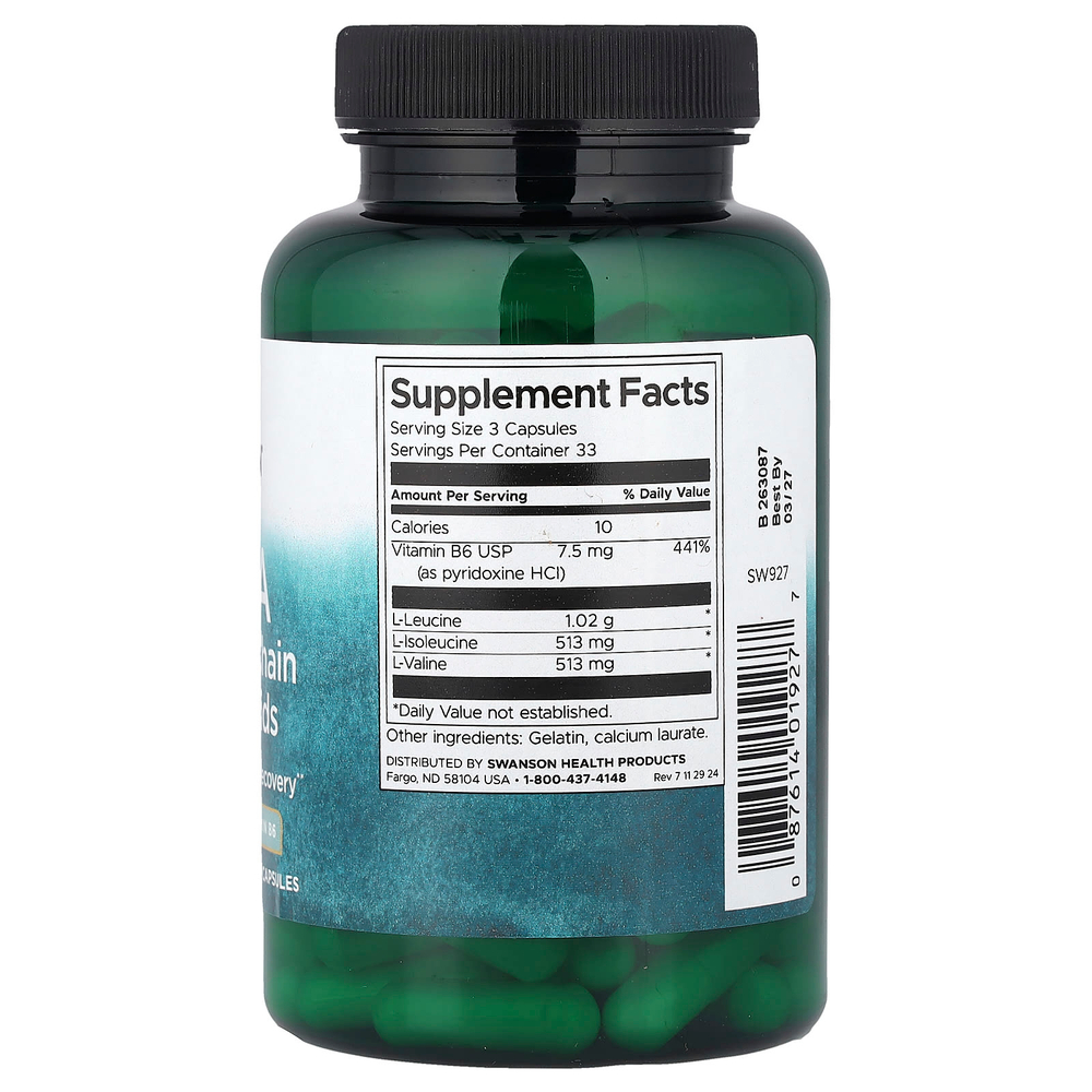 Swanson Vitamins, BCAA`` 100 капсул