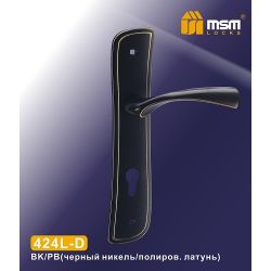 Ручки на планке MSM 424L-D BK/PB черный/золото