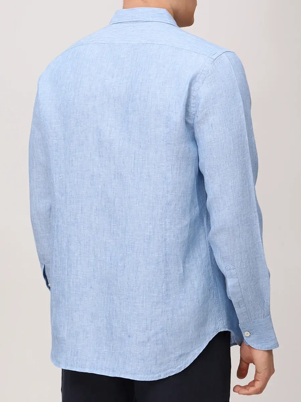 Рубашка Saint Barth Pamplona denim голубой лён