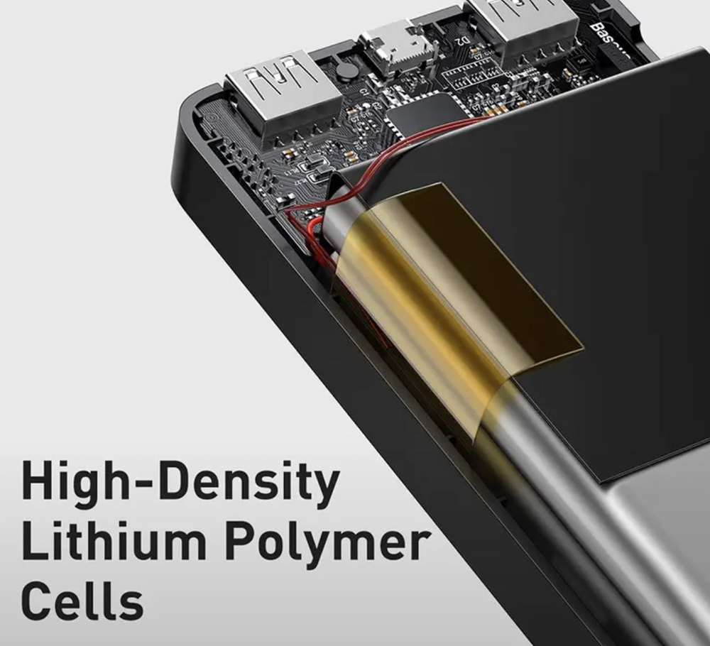 Внешний аккумулятор повербанк белый Power Bank 20000mAh 15W BASEUS PPBD20