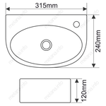 Умывальник MELANA MLN-E601(T41037)