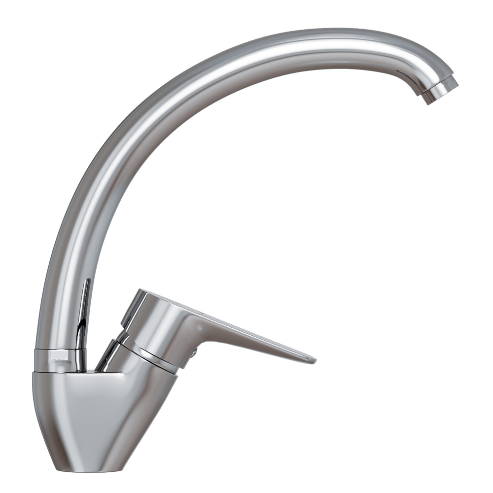 Смеситель для кухни 35k MIXLINE МЛ14-031(ML14-031)выс.излив б/отв боковая п/гайку (без подводки)