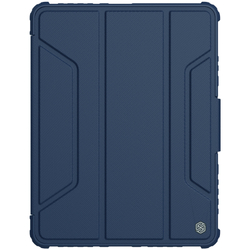 Чехол книжка синего цвета (Sapphire Blue) от Nillkin для iPad Air 11 2024-, 10.9 с 2020-, Air 4, Air 5, Pro 11 2020-, серия Bumper Pro, с защитной шторкой для камеры