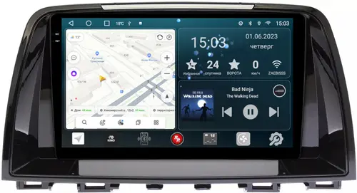 Магнитола для Mazda 6 2012-2014 - RedPower 012 Android 10, Быстрая, QLED+2K, CarPlay, SIM-слот