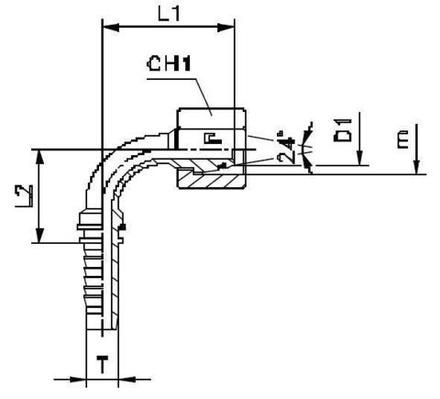 Фитинг DN 05 DKO-L (Г) 12x1.5 6 (90) CAST