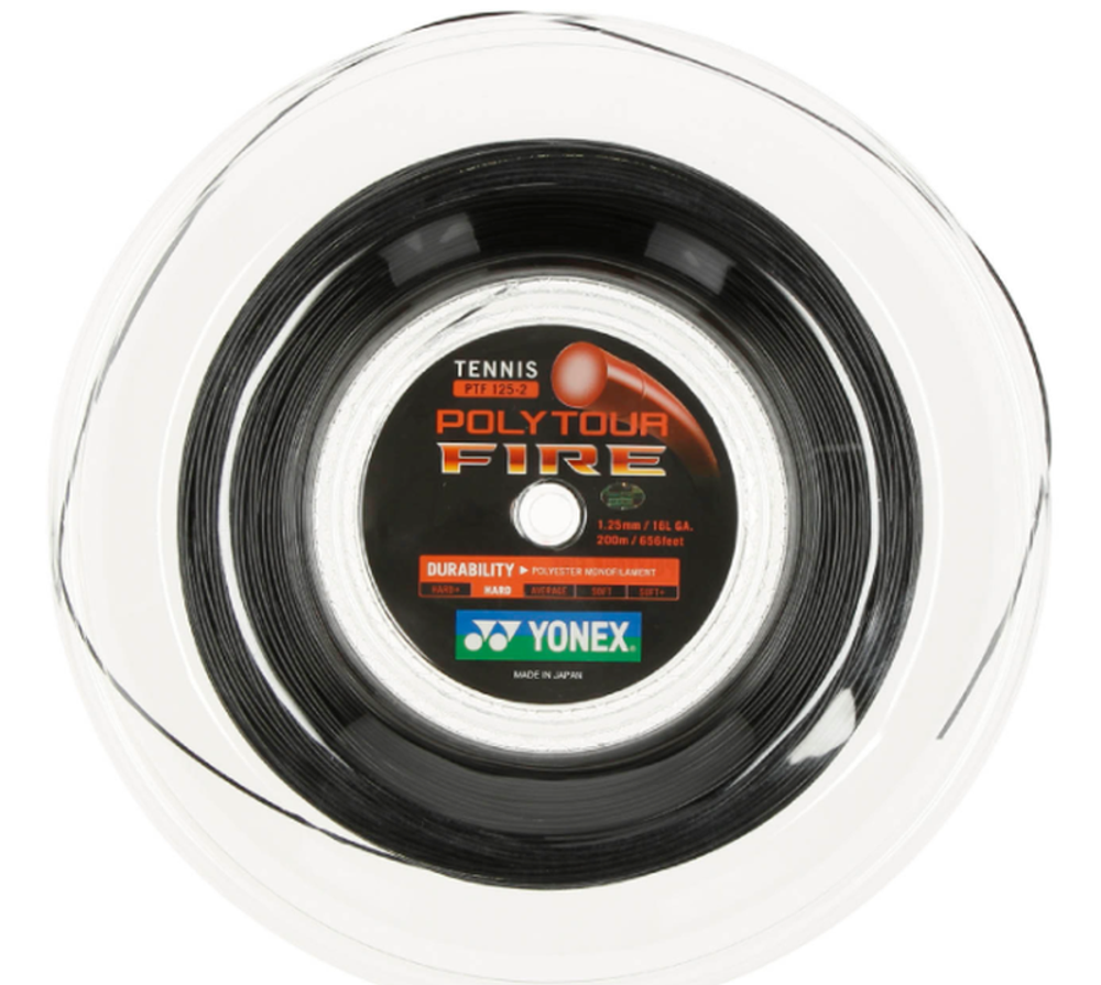 Теннисные струны Yonex Poly Tour Fire (200 m) - black