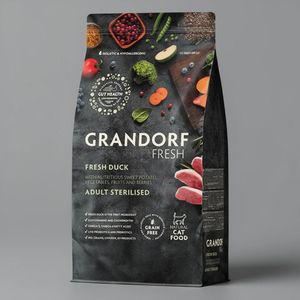 Сухой корм GRANDORF Fresh Cat STERILISED Duck&Sweet Potato для стерилизованных кошек из свежего мяса утки с бататом