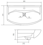 Раковина AQUATON SMILE 80, белая (1WH207783)