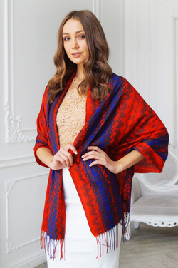 LIGVIANNI Палантин Kerchief Red