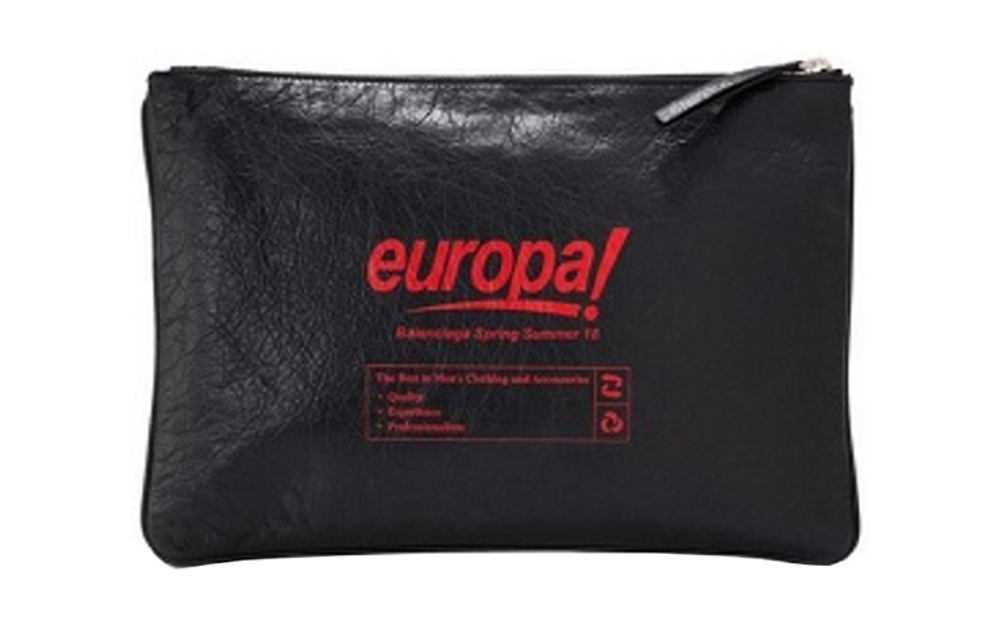 Balenciaga Leather Clutch Men"s Black