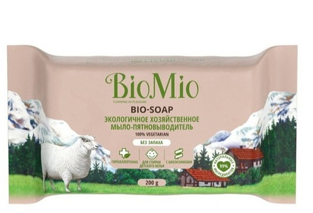BioMio Хозяйственное мыло, Без запаха, 200г., блок 16шт., БиоМио