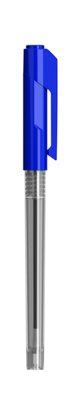 Ручка шариковая Deli Arrow 0.5мм прозрачный корпус, синяя EQ00830