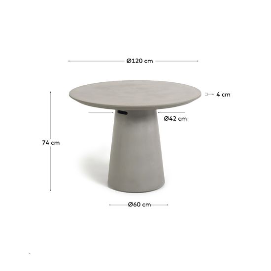 Цементный стол Itai, 120 см Испания La Forma