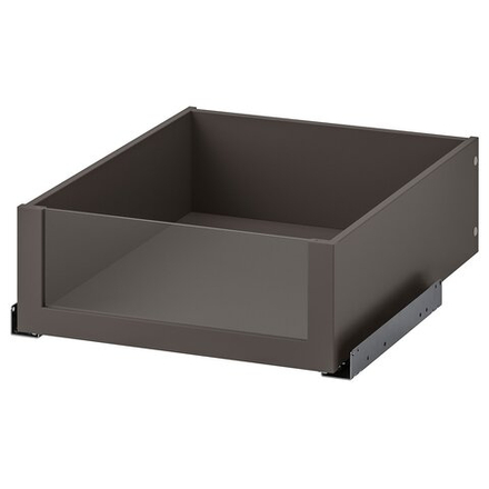IKEA KOMPLEMENT  (ИКЕА КОМПЛЕМЕНТ)  -  Ящик со стеклянным фасадом - тёмно-серый 50x58 см