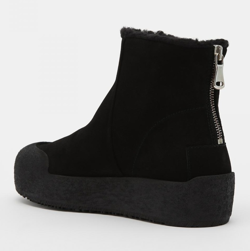 Замшевые ботинки INUIKII Cortina Black на меху