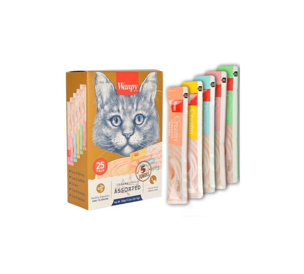Лакомства Wanpy для кошек (ассорти) 1 пакетик Лакомства Wanpy для кошек (ассорти) 1 пакетик