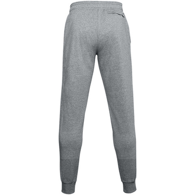 Мужские теннисные штаны Under Armour Rival Fleece Jogger - pitch gray light heather/onyx white