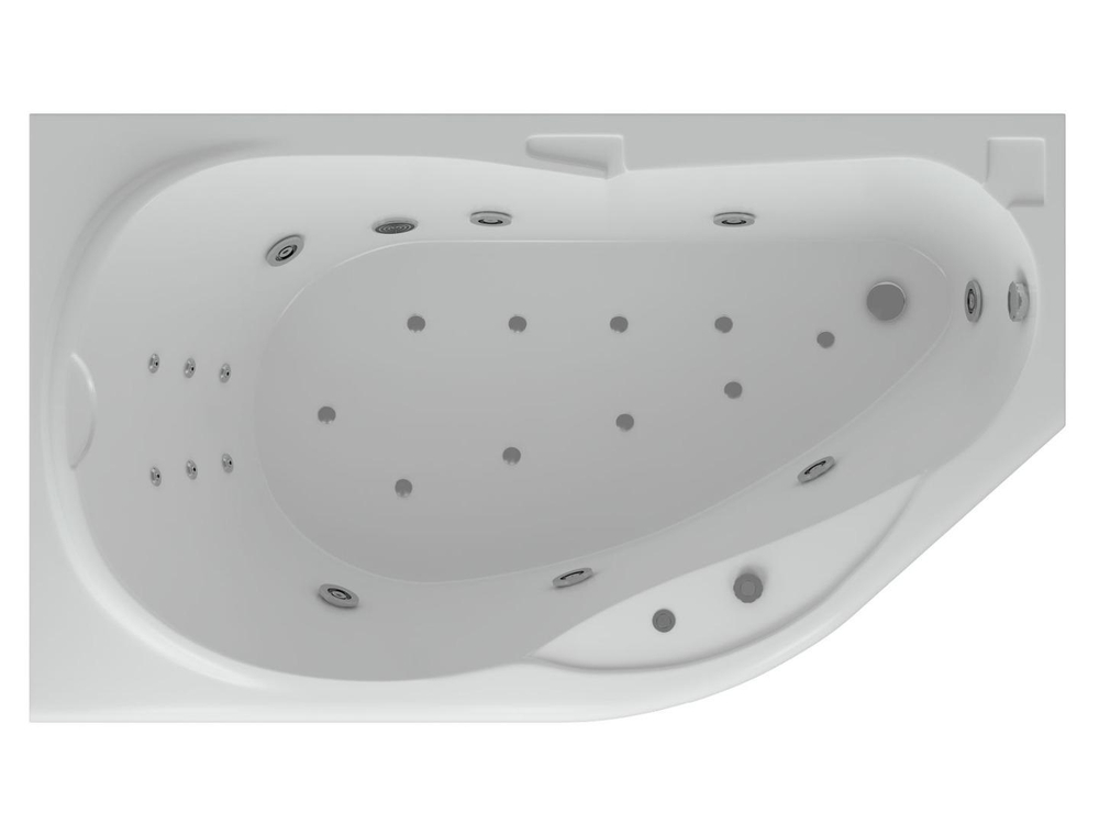 Акриловая ванна Aquatek (Акватек) Таурус 170x100 L, с каркасом и сливом-переливом