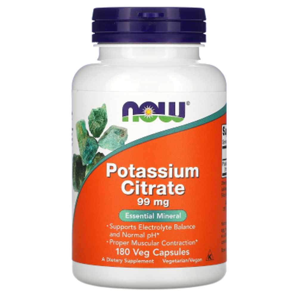 NOW Potassium Citrate 99 мг 180 капсул