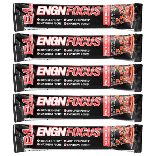 EVLution Nutrition, ENGN® Focus, со вкусом арбуза, 5 пакетиков по 9 г (0,32 унции)
