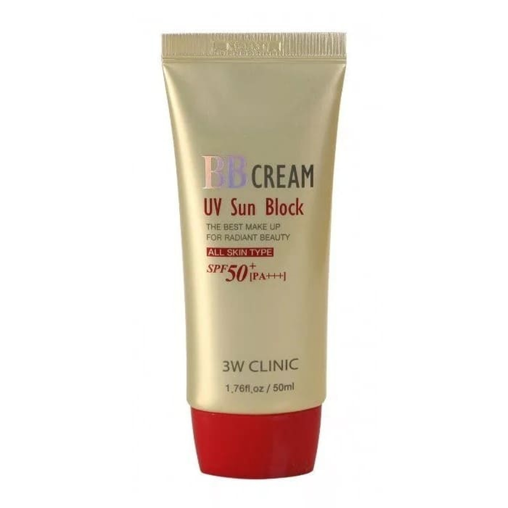 Тональный крем 3W Clinic BB Cream UV Sun Block SPF50 Солнцезащитный 50 мл