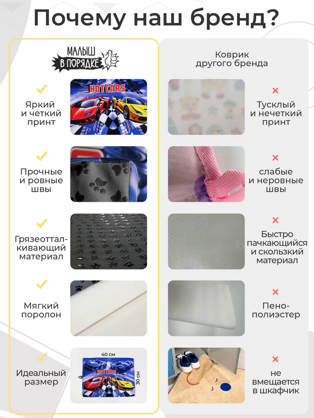 Коврик в садик для переобувания мальчику