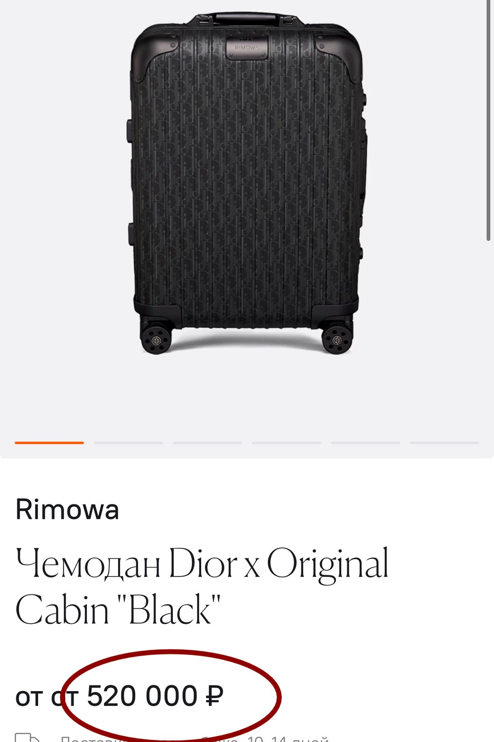 Дорожный чемодан Rimowa х Christian Dior