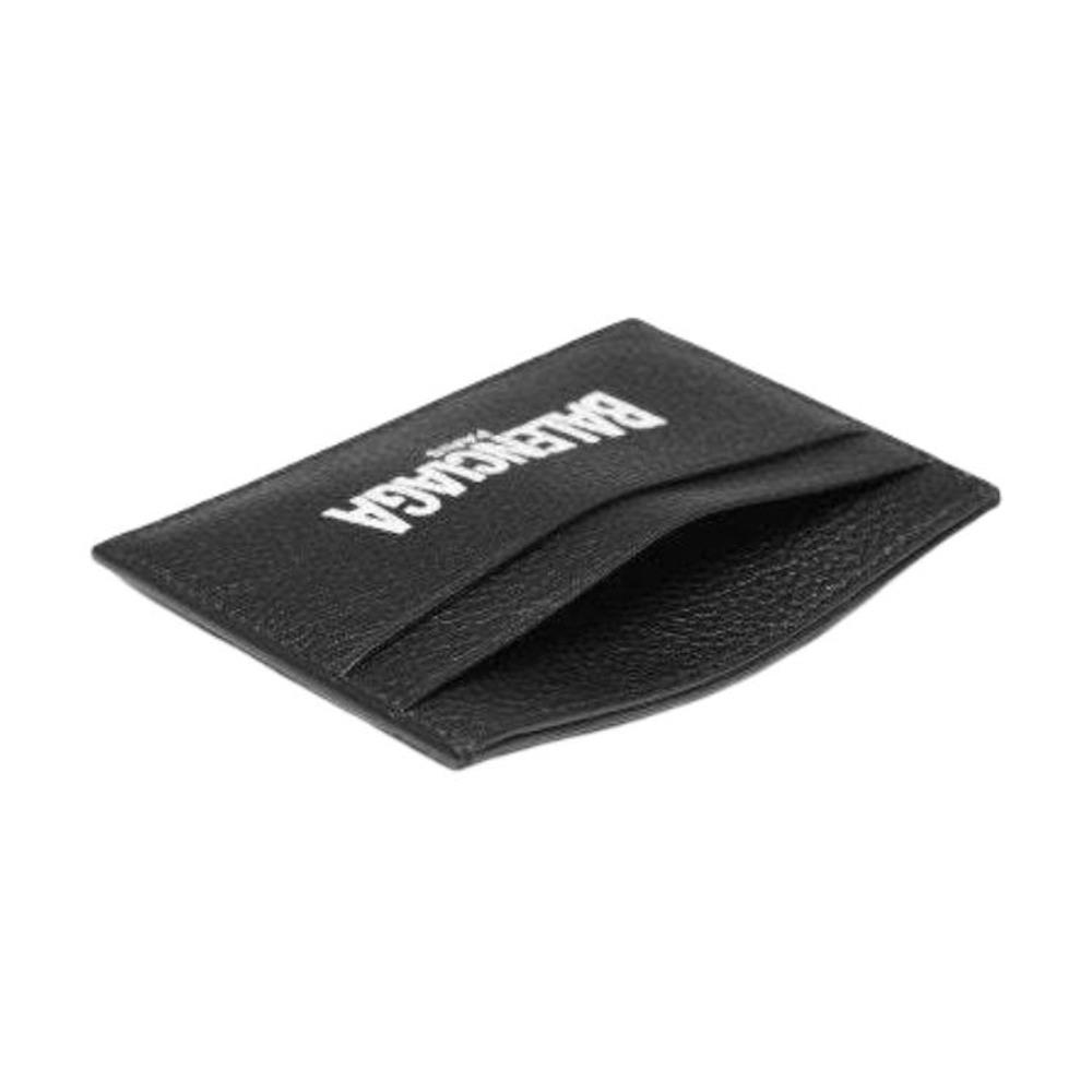 Balenciaga Foldable Cow Leather Wallet Men"s Black