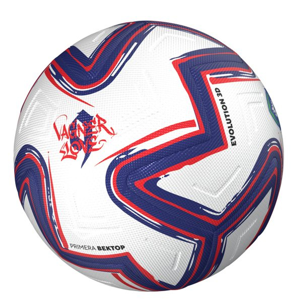 Мяч футбольный Primera Vagner Love Vektor Elite — White/Blue/Red