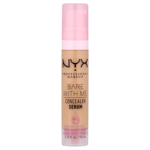 NYX Professional Makeup, Bare With Me, сыворотка-консилер, 04 бежевый, 9,6 мл (0,32 жидк. Унции)