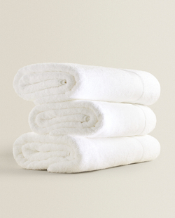 ZARA HOME ПОЛОТЕНЦЕ ИЗ ХЛОПКА ВЫСШЕГО КАЧЕСТВА, БЕЛЫЙ