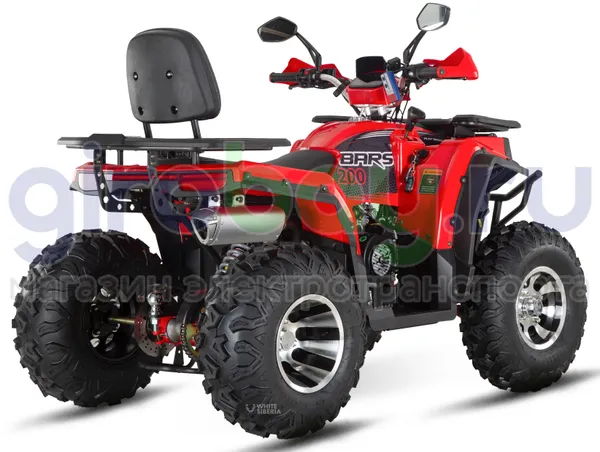 Бензиновый квадроцикл WHITE SIBERIA BARS 200CC PRO (Красный) фото №7