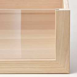 IKEA KOMPLEMENT  (ИКЕА КОМПЛЕМЕНТ)  -  Ящик со стеклянным фронтом - имитация беленого дуба 50x58 см