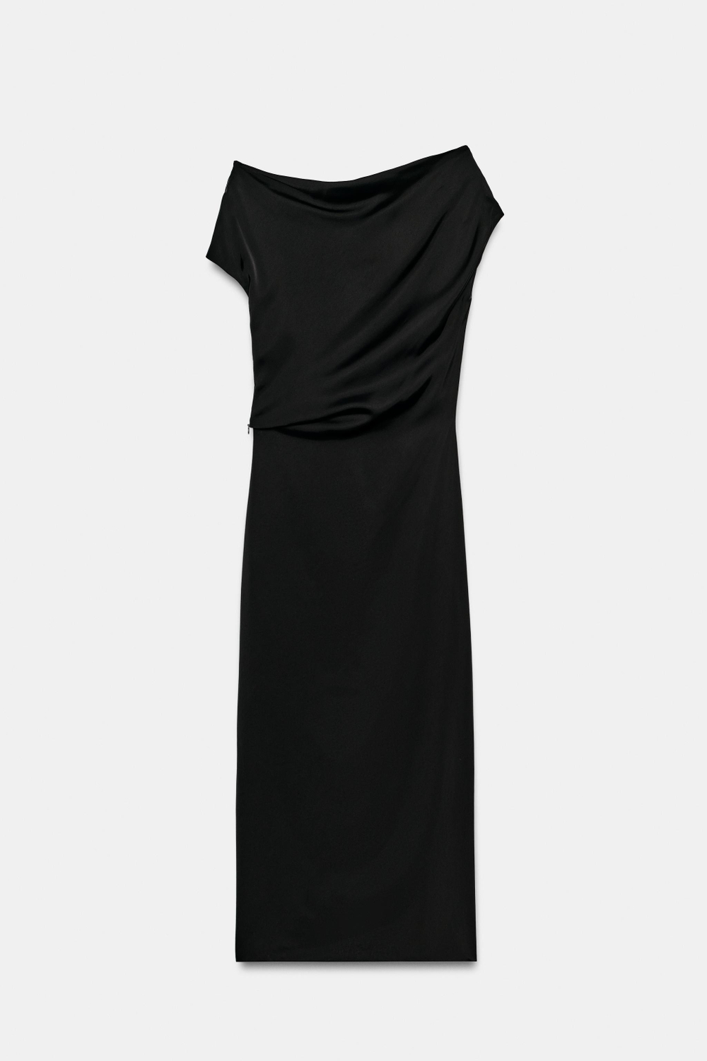 АСИММЕТРИЧНОЕ АТЛАСНОЕ ПЛАТЬЕ ZW COLLECTION — ZARA
