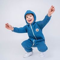 Комбинезон с клапаном и капюшоном "Джинс" утепленный