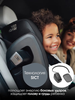 Автокресло 2/3 Britax Roemer KIDFIX PRO i-SIZE Style Carbon Black, 3,5 до 12 лет, 15-36 кг (100-150 см), isofix, черный