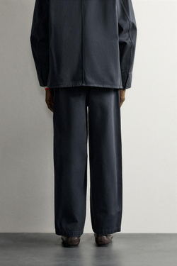 ZARA X AARON LEVINE БРЮКИ ЧИНОС REGULAR-FIT, МОРСКОЙ СИНИЙ