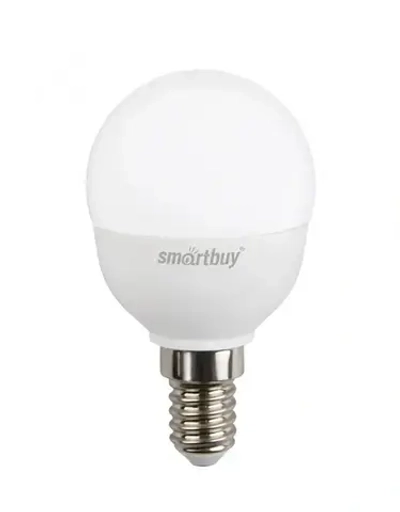 Лампа светодиодная SmartBuy, 7Вт, шар G45, Е14, 220В, 550Лм, 4000К (100)*