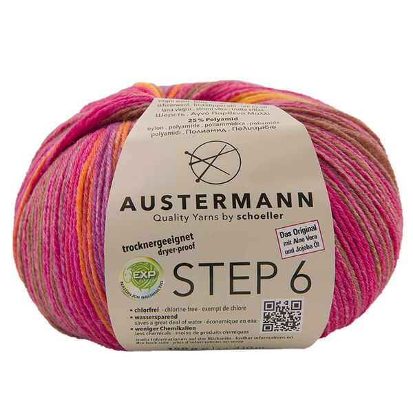 Пряжа Austermann (Аустерманн) Step 6 Irish Rainbow Colours / уп.5 мот. по 100 г, 410м, финтона