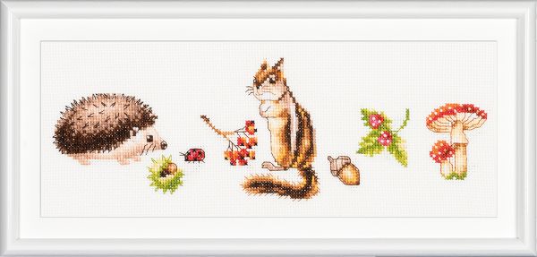 Набор для вышивания нитками Dutch Stitch Brothers Первые друзья, канва Aida 14 ct