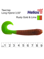 Твистер несъедобный Helios Long Hybrid 3,55"/9,0 см MIX 100шт. (HS-15-031-N)
