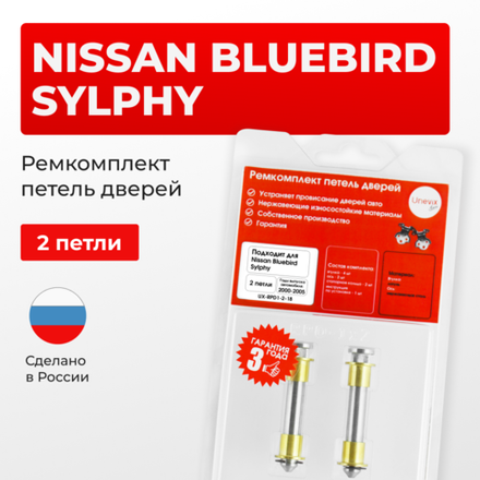Ремкомплект (втулки) петель дверей Nissan Bluebird Sylphy G10 (2 петли, RPD1-2) 2000-2005