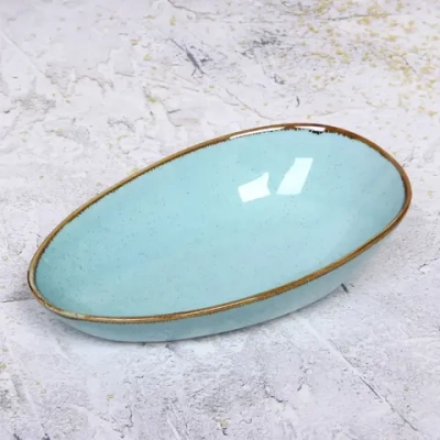 Тарелка керамическая «Tiffany Blue» 26*16*6см