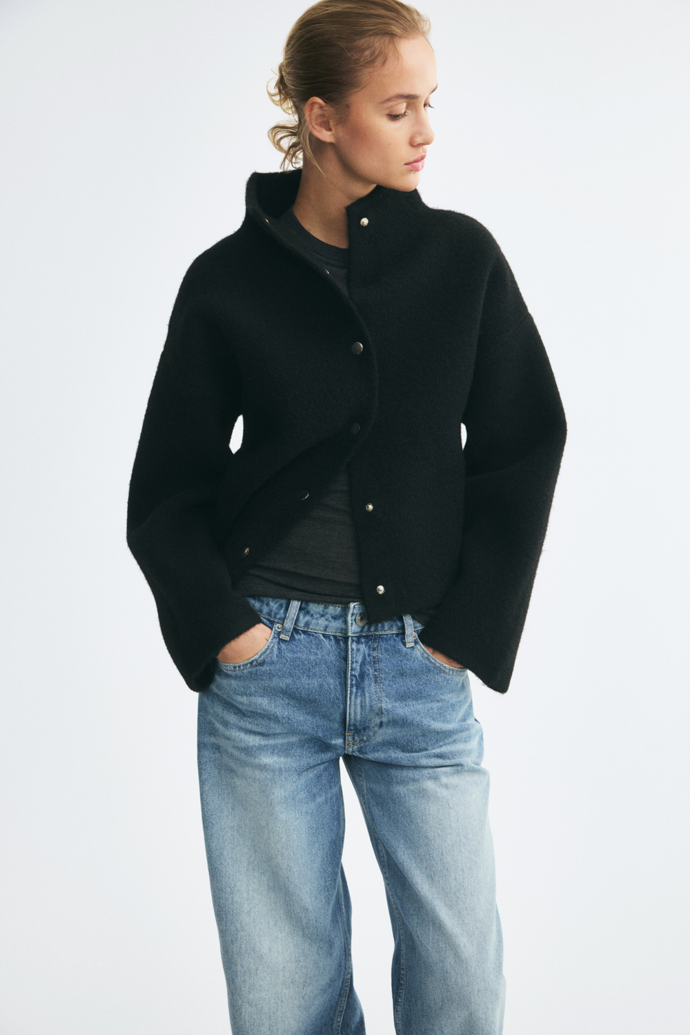 Ворсистый кардиган оверсайз - H&M